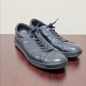 Prada Men's Black Leather Sneakers